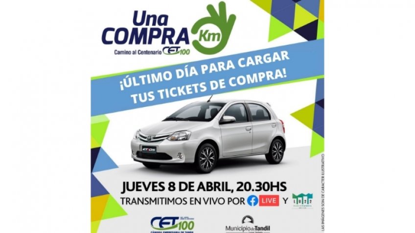 Último día para cargar tus tickets de compra y poder ganarte el  Toyota Etios 0km 